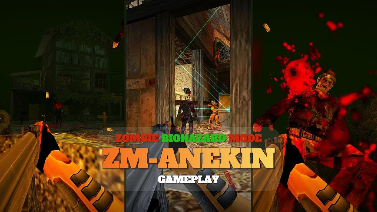 Biohazard Mode with Realistic Zombies | Counter Strike 1.6 | Survivor | H.E.V  - zm_enekin gameplay