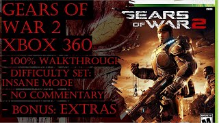 Gears of War 2 Xbox 360 (Insane) 100% Walkthrough Extras (No Commentary)