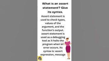 what is assert statement
