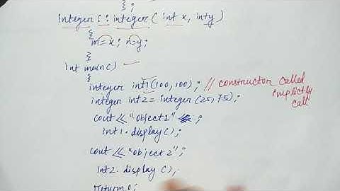 parameterised constructor in c++ | Program | Object oriented C++ | Lec-79 | Niharika panda