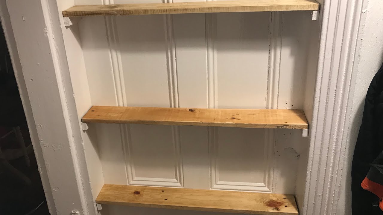 Diy Turning An Old Door Way Into A Feature Book Shelf Youtube
