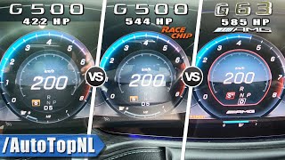 Mercedes G500 Vs G500 Racechip Vs G63 Amg 0-200Kmh Acceleration & Dragy Gps Data By Autotopnl