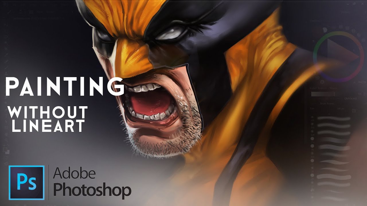 PAINTING WOLVERINE WITHOUT LINE ART MAXIMUM EFFORTS IN ADOBE YouTube