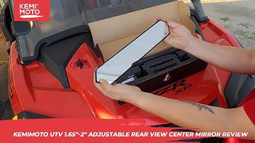 Kemimoto UTV 1.65"-2" Adjustable Rear View Center Mirror Review | Kemimoto
