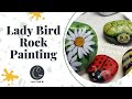 Rock Painting | How to Paint a Lady Bird (Lady Bug) for the Home or Garden using Acrylic Paint