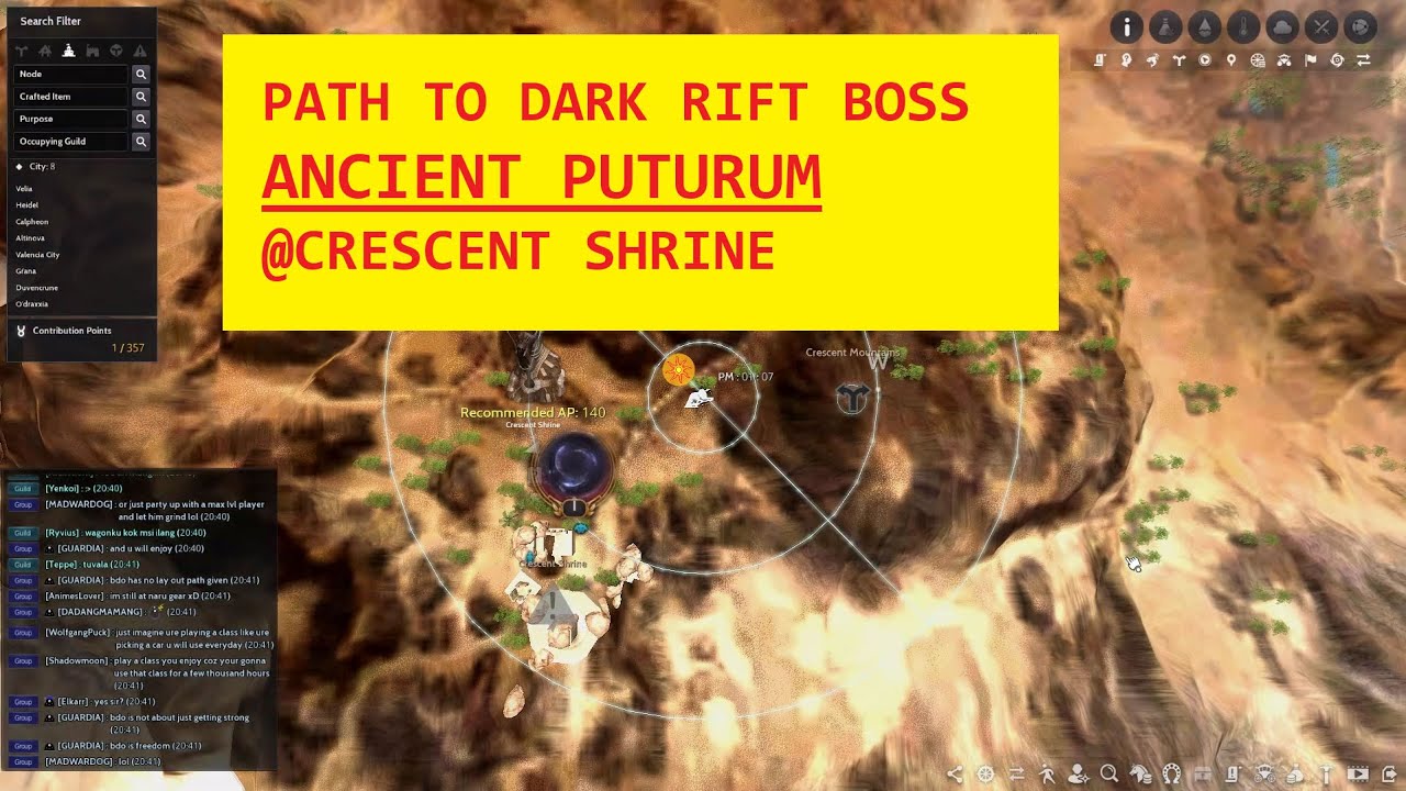 BDO Path to Ancient Puturum Dark Rift at Crescent Shrine YouTube