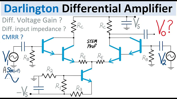 Differential Amplifier Gain, CMRR, input impedance with Darlington Transistor