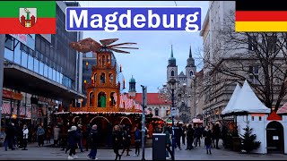 Germany, Magdeburg walking tour in city centre [4K]