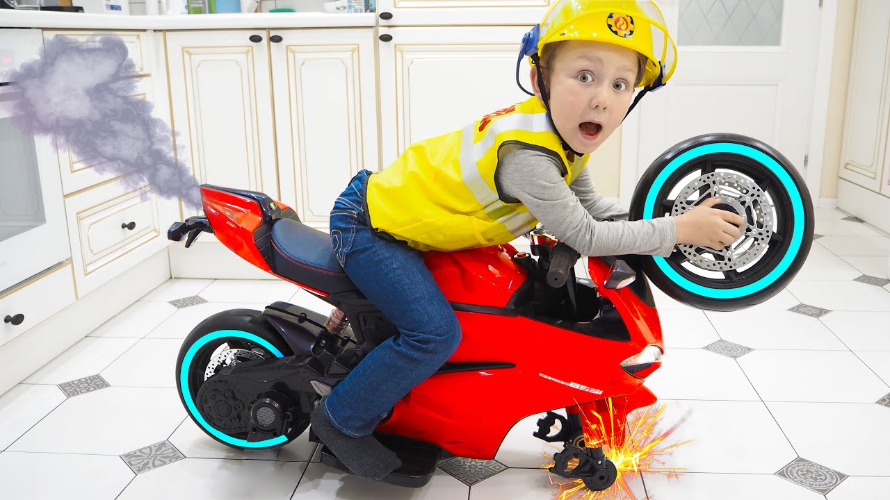 Сеня и Ремонт Детского Мотоцикла - YouTube