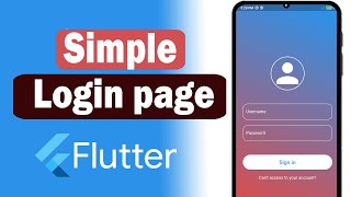 Simple Login Page Flutter UI Speed Code | 2023