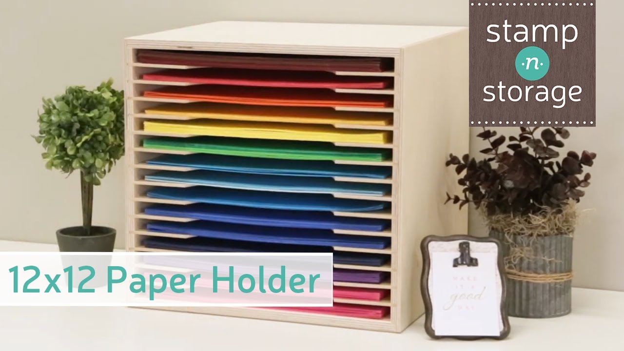 12x12 Craft Paper Holder Cardstock and Scrapbooking Paper Storage