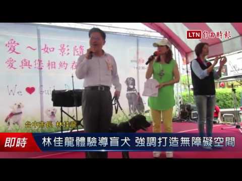 林佳龍體驗導盲犬 強調打造無障礙空間 - 林佳龍體驗導盲犬 強調打造無障礙空間