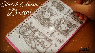 رسم سكتش انمي برصاص  - Sketch Anime Draw Part 2