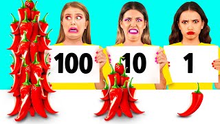 تحدي 100 طبقة من الطعام | حيل المطبخ رهيبة Fun Fun Challenge