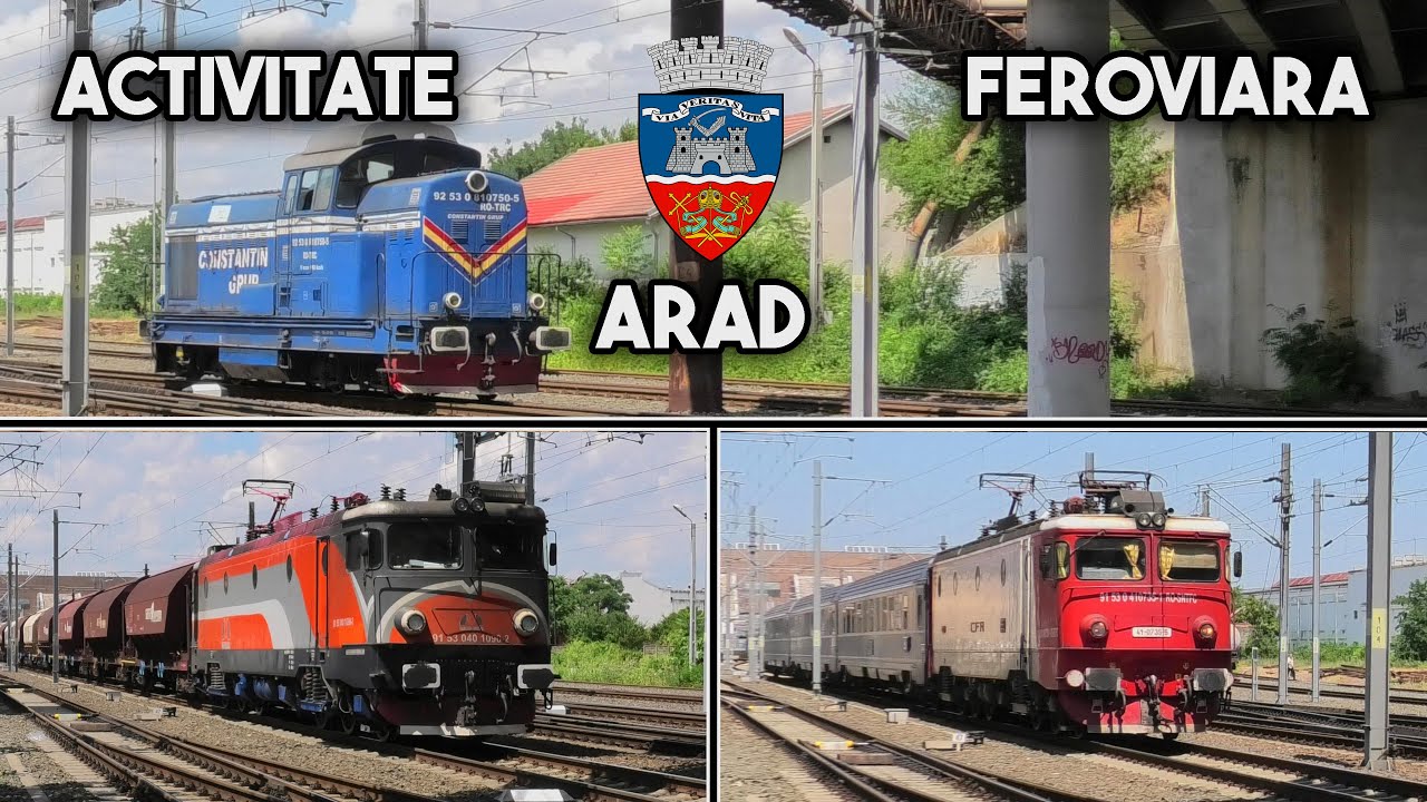 [4K] Trenuri și activitate feroviară în gara Arad [27.06.2021]