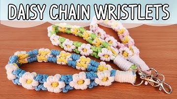How to Make Daisy Chain Macrame Wristlet Keychain Tutorial | Macrame Tutorial