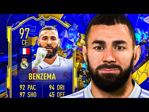 5⭐ WEAK FOOT! 🤩 97 TOTY Benzema Player Review - FIFA 23 Ultimate Team