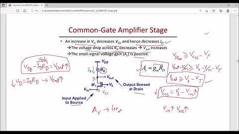 8) Common Gate stage, Common Drain or Source Follower stage, Av Zin Zout, Examples of these circuits