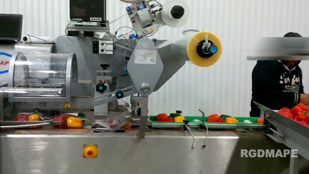 MÁQUINA EMPAQUETADORA FLOW-PACK PARA ENVASADO DE PIMIENTOS. RGDMAPE,S.L.