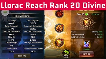 Llorac 1.17T BR - Activating Tier 3 Divine Talents - Legacy Of Discord