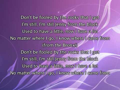 Jennifer Lopez - Jenny From The Block, Lyrics In Video