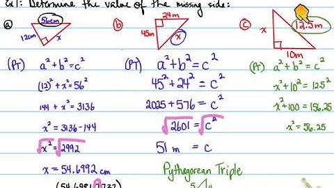 1D - 8.1 Applying the Pythagorean Theorem