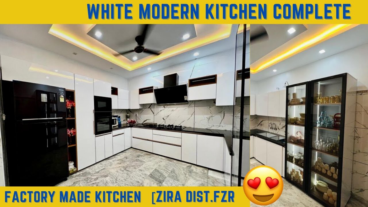 white modern kitchen colour combination | punjab  | #TRENDING #KITCHEN #WHITE