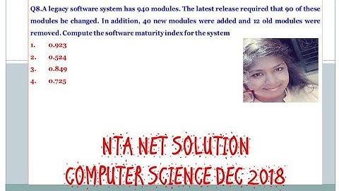NTA UGC NET December 2018 Computer Science Paper Solution Q8