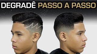 corte degrade com risco masculino