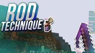 Minecraft Skywars - THE ROD TECHNIQUE! ( Hypixel Skywars )