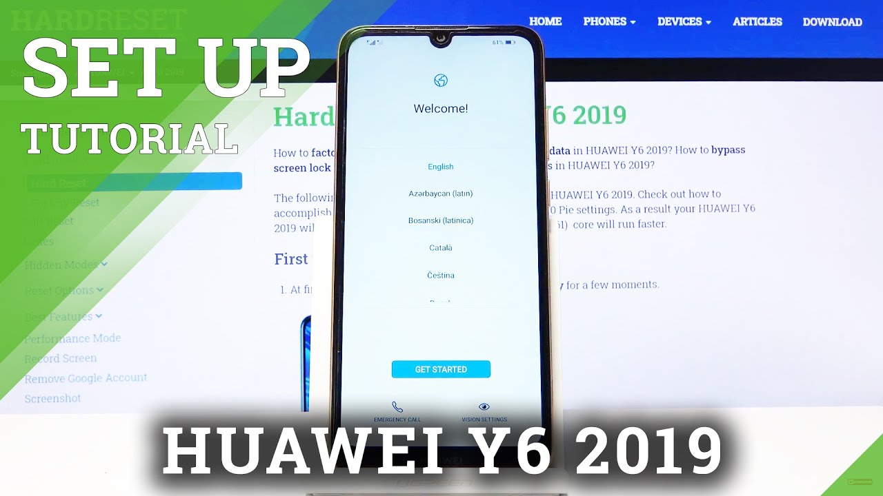Huawei Y6 2019를 설정하는 방법 - 초기 설정