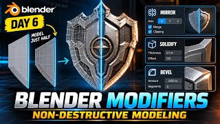 Blender Modifiers Made EASY! Mirror, Solidify & Bevel (Day 6)