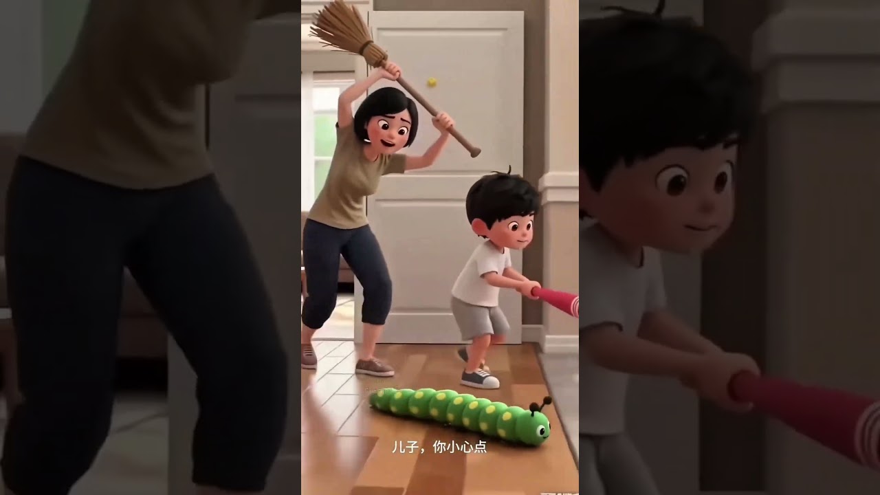 चिंटू के सिर पर बैठा कैटरपिलर । #hindikidsshort #funnykidsshort