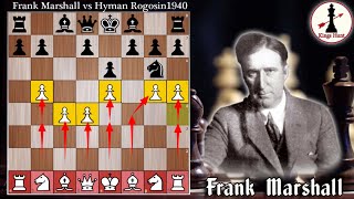 Frank Marshall played 15 Consecutive Pawn Moves | Marshall vs Rogosin 1940