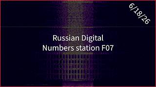 Russian digital numbers station F07, 6/18/26