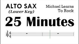 25 Minutes Alto Sax Lower Key Sheet Music Backing Track Play Along Partitura