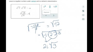 Simplifying a product and quotient involving square roots of negative numbers