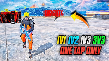 1V1,1V2,1V3,3V3  NO BODY ONLY HEADSHOT MAP CODE | FREE ALL NARUTO COLLABORATION BUNDLES 😳 |RUSHKEY