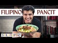 Pancit Palabok with Crab Fat and Shrimp Oil (Filipino Rice Noodles with Shrimp and Pork)