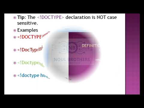 HTML5 DOCTYPE Element: