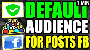 How To Set Default Audience For Posts On FaceBook Tutorial (2025)