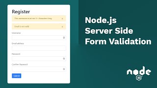 Node JS Server Side Form Validation using Express-Validator, Body-Parser and EJS