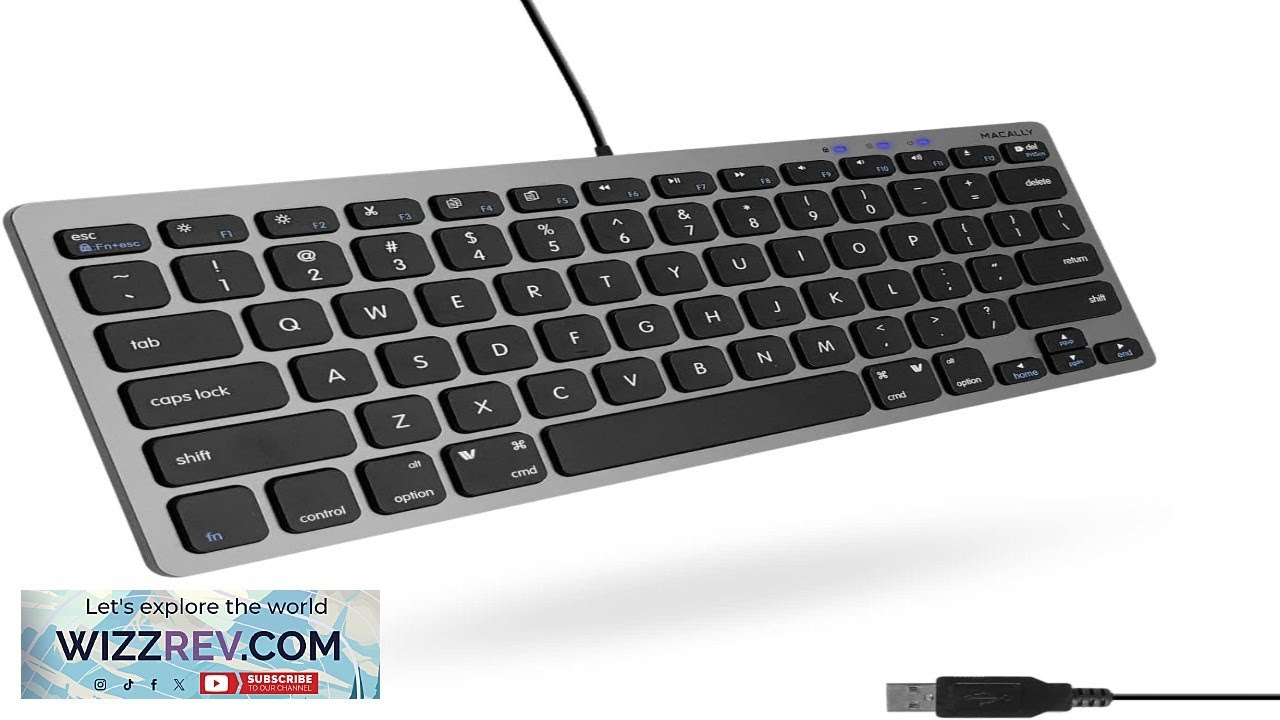 Macally Small USB Wired Keyboard for Mac and Windows 78 Scissor Review