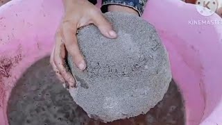 ASMR//Crunchy reused cement water 💦 crumbling 💯 satisfying #relaxing #mouthwatering