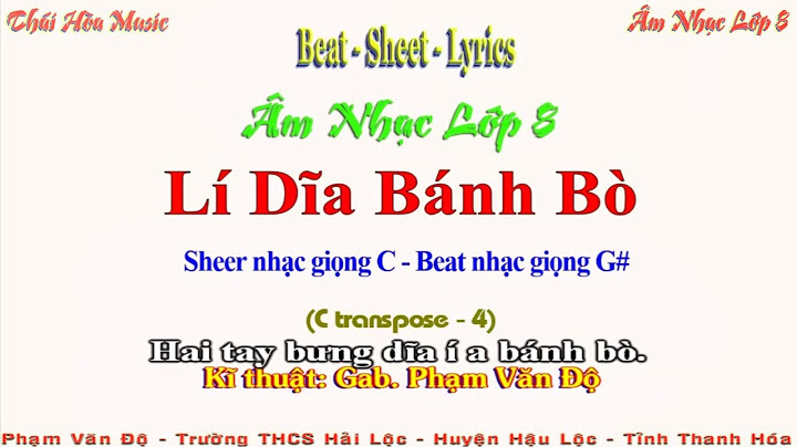 Sheet bài lí dĩa bánh bò