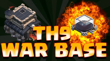 TH9 (TOWN HALL 9) WAR/DARK ELIXIR FARMING BASE - Clash Of Clans