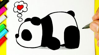 Desenho de Panda come bambu para colorir