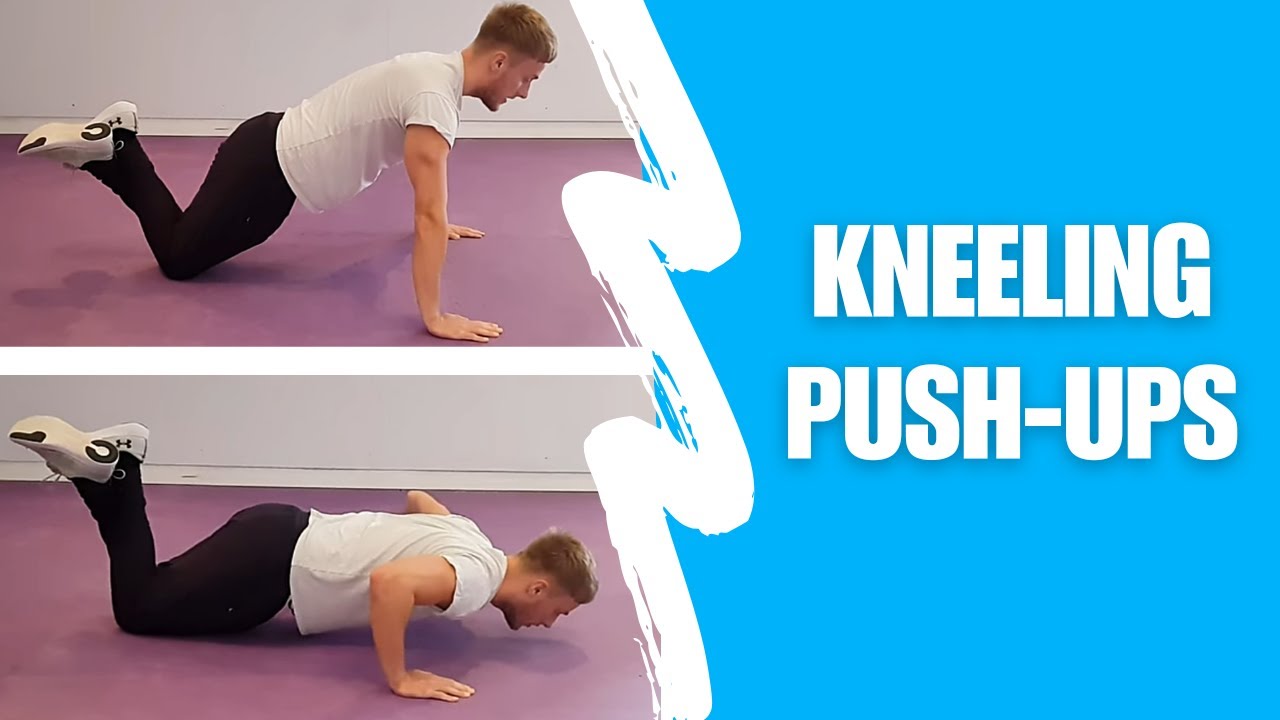 Knee push-up exercise instructions and video