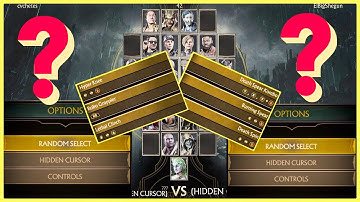 Hidden Cursor and Random Select Mini Game [Mortal Kombat 11]