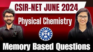 CSIR NET June 2024 Chemistry Solutions | Memory Based Questions | Answer Key|Exam Analysis Chemistry